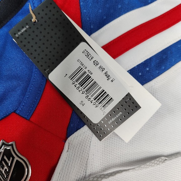 New York Rangers Adidas Jersey Size 54 White Away Spellout Authentic Primegreen - Picture 5 of 12